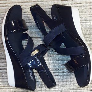 Anne Klein Sport Sandals Size 8 Navy Blu